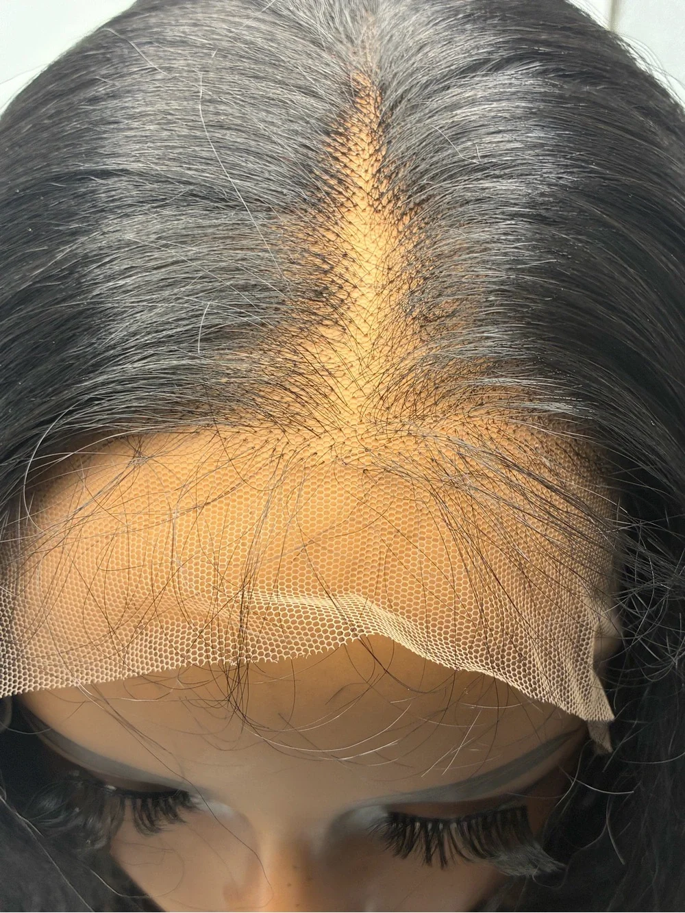 Black Long Wavy Lace Front Wig - Women Hair. Synthetic